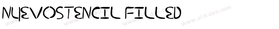 nuevostencil filled字体转换